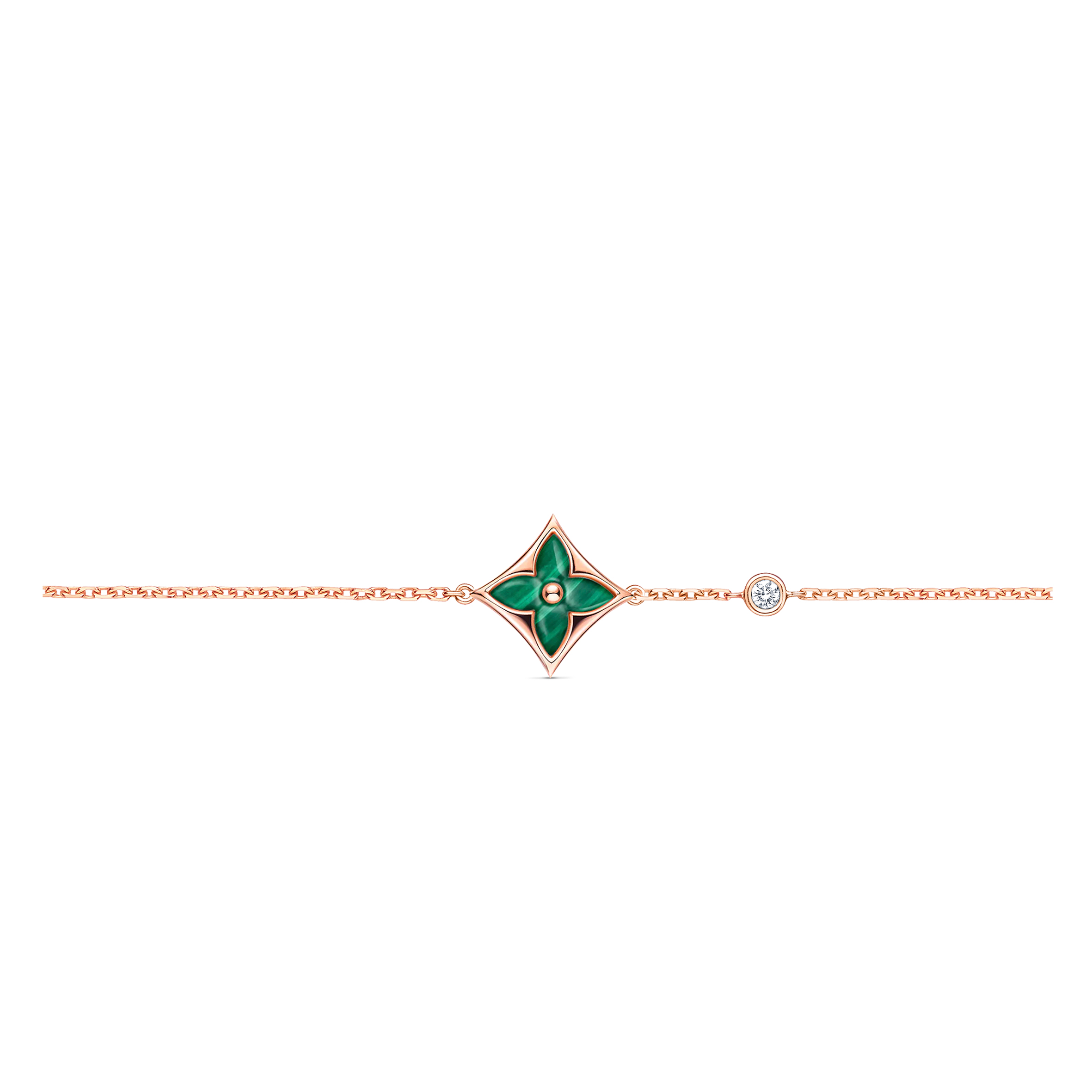 LOUIS VUITTON COLOUR BLOSSOM BB STAR BRACELET, PINK GOLD, MALACHITE AND DIAMOND Q05504 LOUIS VUITTON COLOUR BLOSSOM BB STAR BRACELET, PINK GOLD, MALACHITE AND DIAMOND Q05504